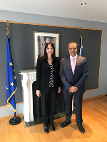 وزيرة السياحة اليونانية تجتمع مع سفير قطر