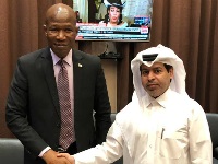 رئيس البرلمان الليبيري يجتمع مع القائم بالأعمال القطري