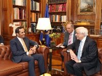 President of Greece Meets Qatar's Deputy Prime Minister and Minister of Foreign Affairs