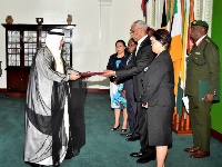 رئيس جمهورية غويانا يتسلم أوراق اعتماد سفير دولة قطر