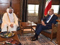 Lebanese Parliament Speaker Meets Qatari Ambassador