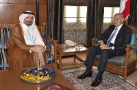 Lebanese Parliament Speaker Meets Qatari Ambassador