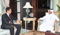 الأمين العام لوزارة الخارجية يجتمع مع رئيس مندوبية الاتحاد الأوروبي لدى الدولة