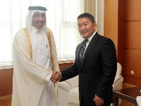 رئيس جمهورية منغوليا يستقبل سفير دولة قطر