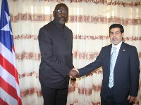 HH the Amir Sends Message to President of Liberia