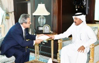 HH the Amir Receives Written Message from President of Peru