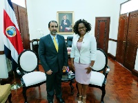 First Vice-President of Costa Rica Meets Qatar's Ambassador