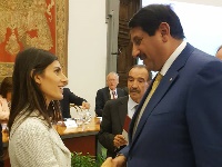 عمدة مدينة روما الإيطالية تلتقي سفير قطر