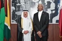 President of the Cooperative Republic of Guyana Receives Credentials of Qatar's Ambassador