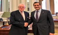 عمدة الحي المالي في لندن يجتمع مع سفير قطر