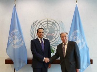 نائب رئيس مجلس الوزراء وزير الخارجية يجتمع مع الأمين العام للأمم المتحدة