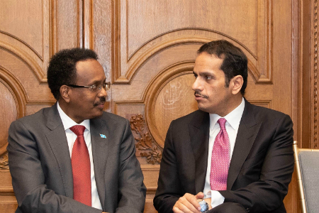 نائب رئيس مجلس الوزراء وزير الخارجية يلتقي الرئيس الصومالي