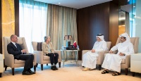 نائب رئيس مجلس الوزراء وزير الخارجية يجتمع مع رئيسة مجلس إدارة الصندوق العالمي لإشراك المجتمعات ومساعدتها على الصمود