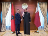 نائب رئيس مجلس الوزراء وزير الخارجية يلتقي وزير الشؤون الخارجية والتعاون الدولي المغربي