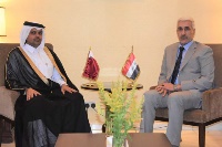وزير الشباب والرياضة العراقي يجتمع مع القائم بالأعمال القطري
