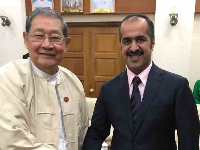 وزير المالية في ميانمار يجتمع مع القائم بالأعمال القطري