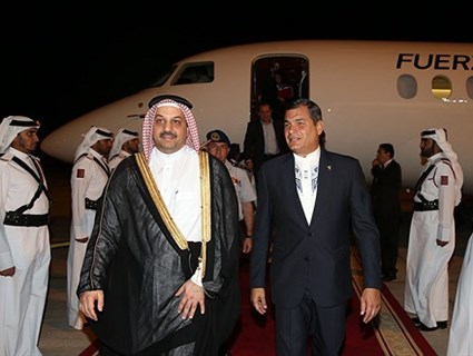 Ecuadorian President Arrives in Doha