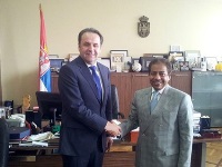 Serbian Minister Meets Qatari Ambassador
