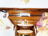 رئيسة وزراء بنغلاديش تستقبل سفير قطر