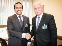 سعادة وزير الخارجية يجتمع مع نظيره الفلسطيني ورئيس مجلس حقوق الإنسان