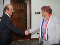 President of Liberia Meets Qatar's Ambassador
